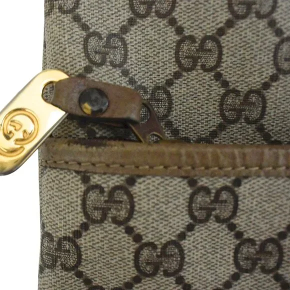 vtg 80s GUCCI Shopper Tote bag GG logo print canvas